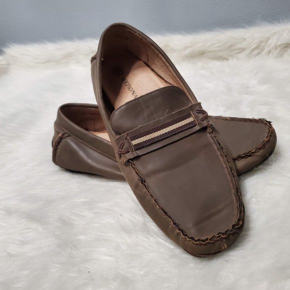 Merona Brown Faux Leather Slip On Loafers, 8.5 - Picture 2 of 8